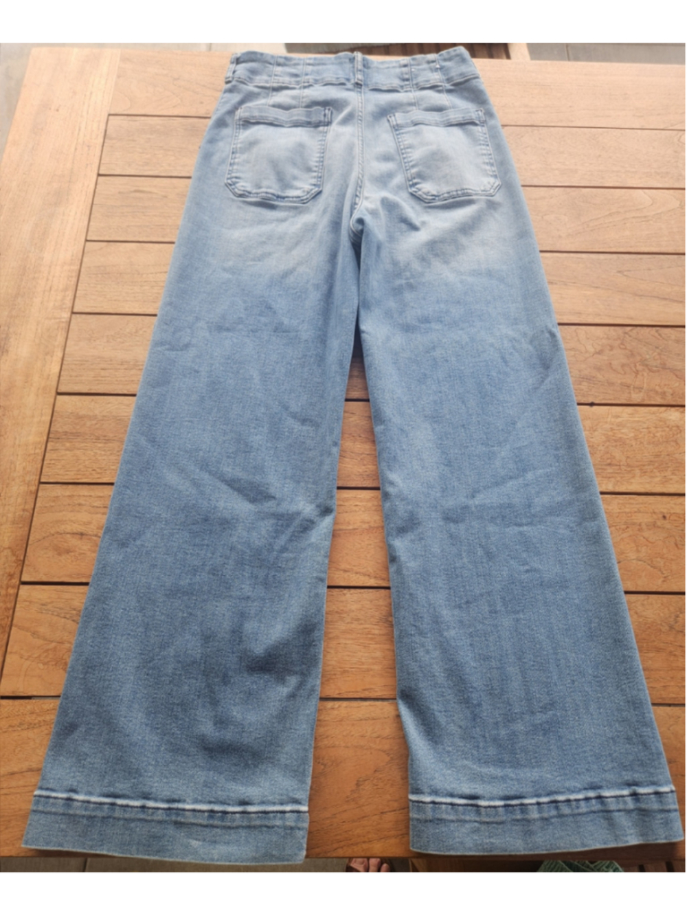 Anthropologie Maeve Colette High-Rise Wide-Leg Full-Length Jeans Size 30 - Picture 3 of 7